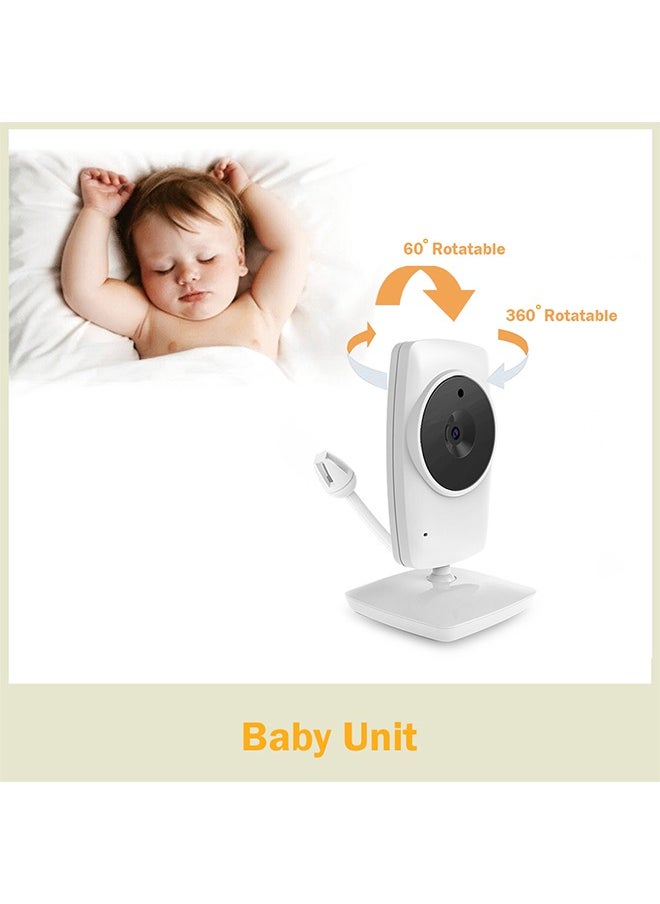 Ocean - Video Baby Monitor with 960ft Long Distance, Night Vision & Lullabies Playing, 3.2'' LCD Display, 2-Way Audio Talk, Temperature Monitoring, Support 2 X Digital Zoom, Baby Surveillance Camera - Image 1