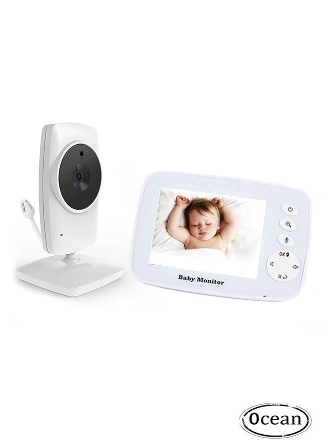Ocean - Video Baby Monitor with 960ft Long Distance, Night Vision & Lullabies Playing, 3.2'' LCD Display, 2-Way Audio Talk, Temperature Monitoring, Support 2 X Digital Zoom, Baby Surveillance Camera - Image 1