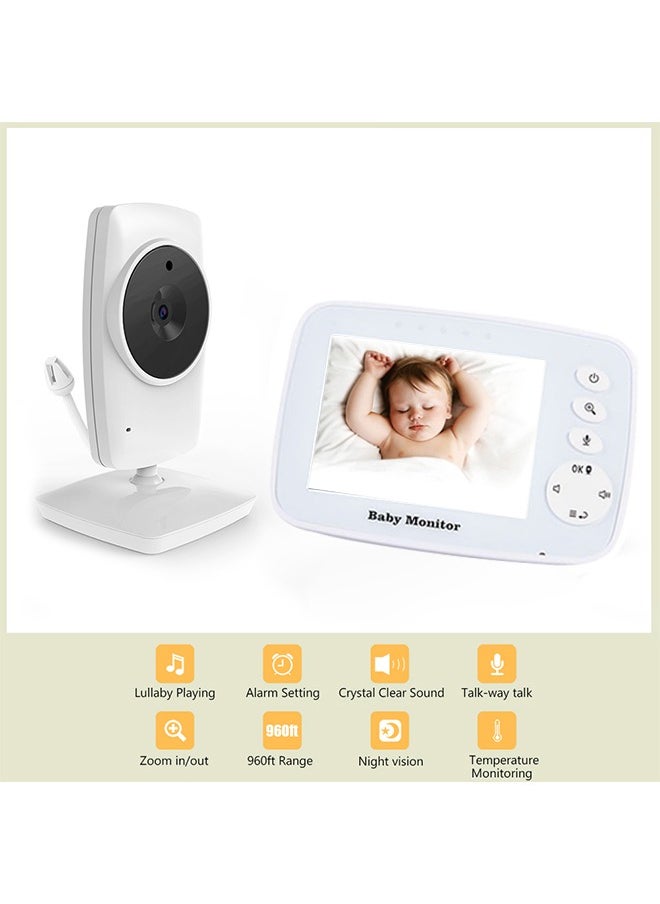 Ocean - Video Baby Monitor with 960ft Long Distance, Night Vision & Lullabies Playing, 3.2'' LCD Display, 2-Way Audio Talk, Temperature Monitoring, Support 2 X Digital Zoom, Baby Surveillance Camera - Image 1