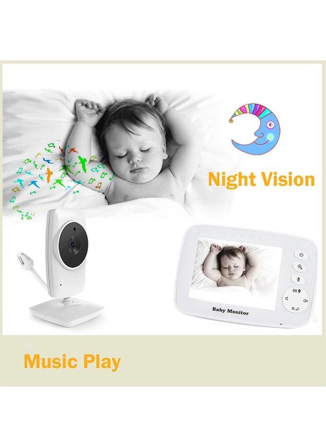 Ocean - Video Baby Monitor with 960ft Long Distance, Night Vision & Lullabies Playing, 3.2'' LCD Display, 2-Way Audio Talk, Temperature Monitoring, Support 2 X Digital Zoom, Baby Surveillance Camera - Image 1