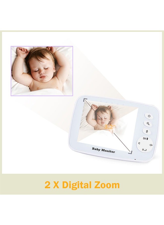 Ocean - Video Baby Monitor with 960ft Long Distance, Night Vision & Lullabies Playing, 3.2'' LCD Display, 2-Way Audio Talk, Temperature Monitoring, Support 2 X Digital Zoom, Baby Surveillance Camera - Image 1