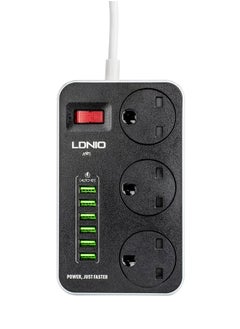 Generic Hot Sale UK Power Extension Socket Black/Grey  - Image 1