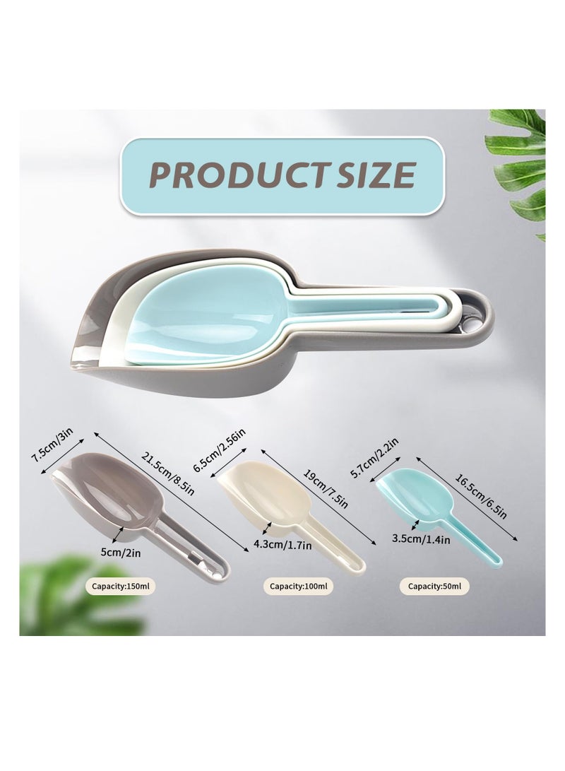 سونسر مغارف بلاستيكية للمطبخ للسلع الجافة والدقيق وتخزين الحلوى، طقم لعلب الطعام - Image 2