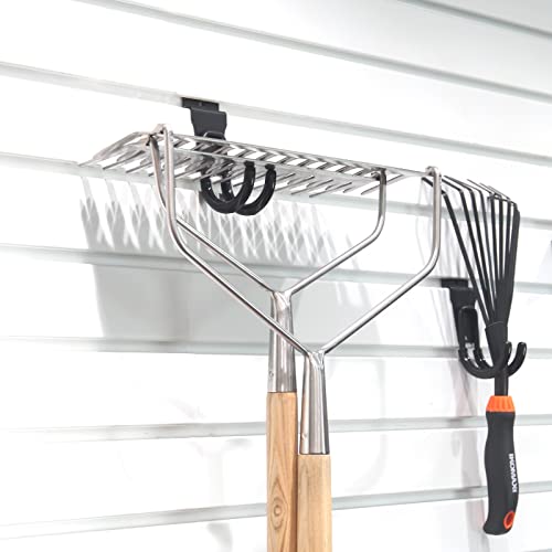 ATOOLA Slatwall Hooks, Heavy-Duty Slatwall Accessories, Black Slat Wall J Hooks, 8 Pack - Image 4