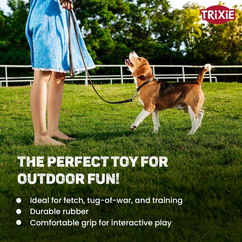Trixie Ball Toy on Strap for Dogs | Durable Natural Rubber Tug & Fetch Toy with Strong Rope | Interactive Dog Toy for Training, Exercise & Bonding – 6/35 cm - Image 2