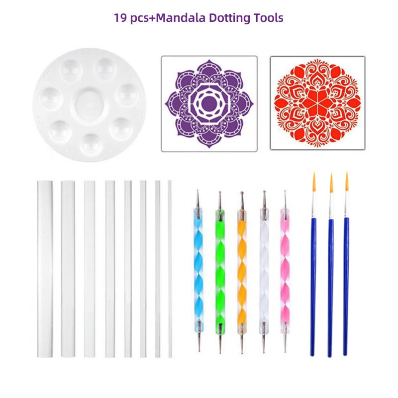 Mandala Dotting Tools 40Pcs Ultra-light Acrylic Plastic Set - Easy To Clean Mandala Art Kit for Rock Painting, Canvas Creation And Beginners - Image 5