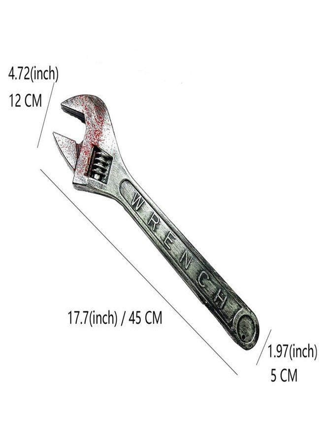 Soochat Halloween Wrench Prop, Bloody Simulation Wrench, Fake Plastic Wrench for Halloween Costume Accessories Haunted House Prop - Image 3