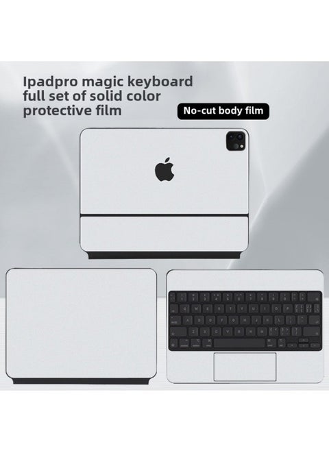 For IPad Pro Wonderful Control Keyboard Sticker Apple Air5 Wonderful Control Keyboard Body Shell Protective Film-Color:Flash Diamond Textured Pink-Dimensions:2022 IPad Air5 Wonderful Control Keyboard (10.9 ")-Bottom Film D