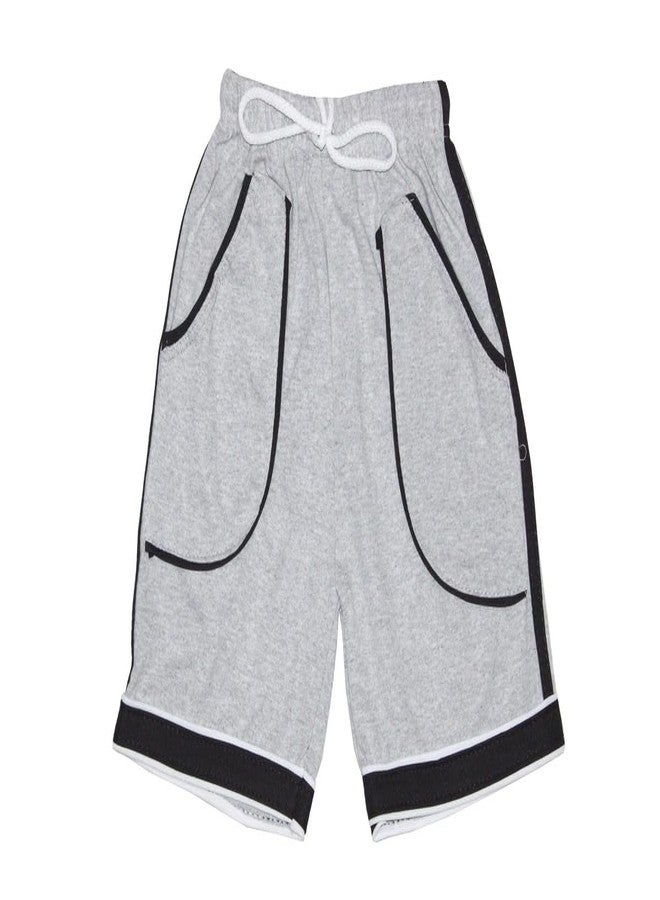 MIKONIKO Kids Shorts Baby Boys and Girls Regular Fit Casual Cotton Shorts Combo, Grey (Pack of 1),1-2 Years - Image 1