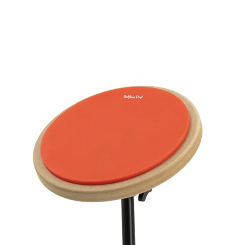 Softline Pro 8" Round Dumbed Drum Practice Pad Kit, Single Side with Stand (SP-DPPR-08-Kit-OG) - Image 2