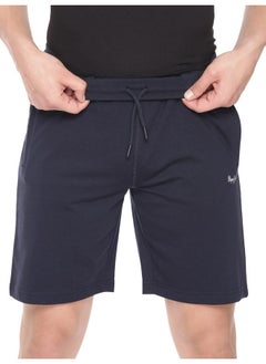 Pepe Jeans Pepe Jeans Athleisure Men Knit Cotton Stretch Shorts | Breathable Cotton Jersey, Gym and Casual Wear | with Drawstring and Zip Pocket in Navy Blue - L  - Image 4