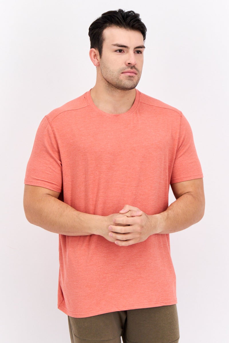 MOTION Men Sportswear Fit Short Sleeves Outdoor T-Shirt, Miner Red - Image 1