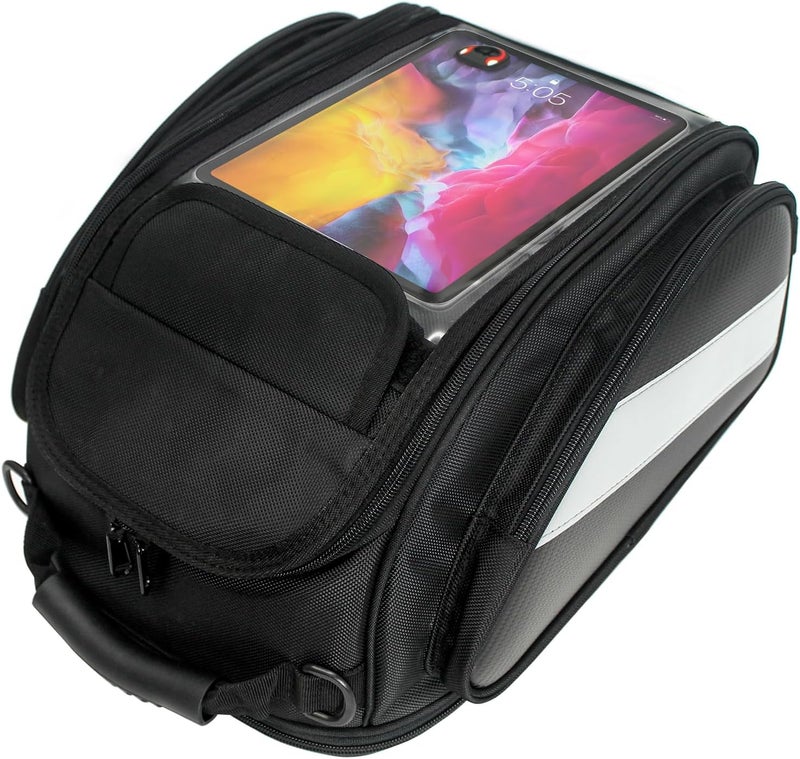 Dracarys Motorcycle Tank Bag - Oxford Saddle Black Motorbike Bag - Strong Magnetic Bag for Honda Yamaha Suzuki Kawasaki Harley - Image 1