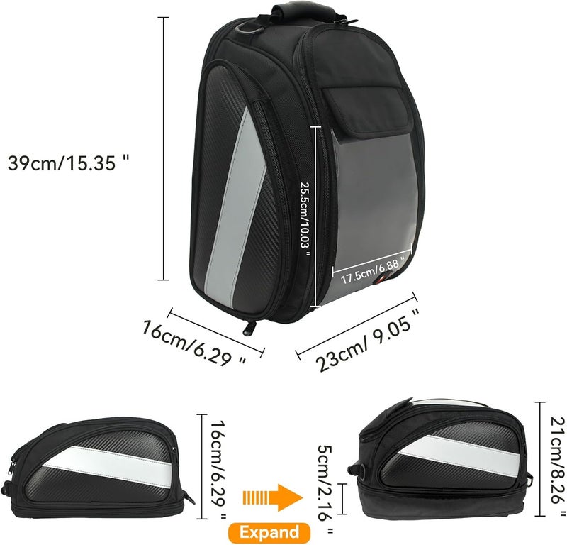 Dracarys Motorcycle Tank Bag - Oxford Saddle Black Motorbike Bag - Strong Magnetic Bag for Honda Yamaha Suzuki Kawasaki Harley - Image 2