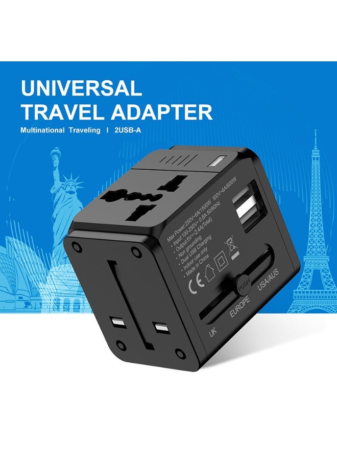 محول كهربائي عالمي - قابس سفر متعدد الوظائف 2.4A - Image 3
