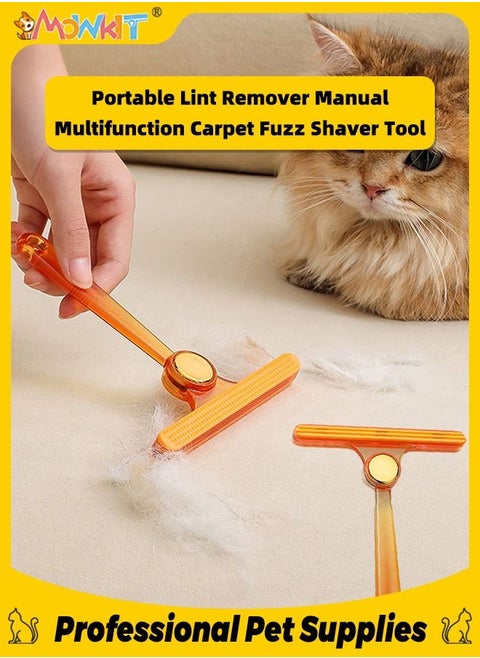 Portable Lint Remover Manual Multifunction Carpet Fuzz Fabric Shaver Pet Hair Clean Tool