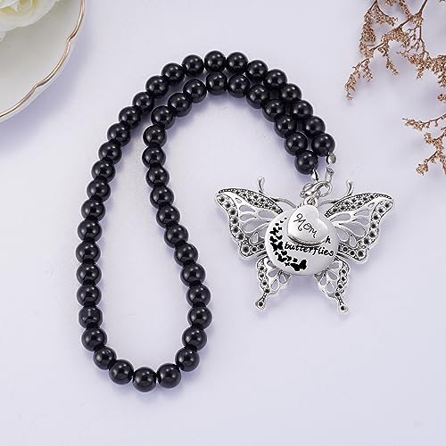 Ralukiia Mom Memorial Suncatcher Butterfly for Car Charm Loss of Mother Ornament Hanging Rear View Mirror Accessories Grief Bereavement Sympathy Gift - Image 5
