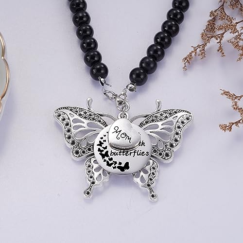 Ralukiia Mom Memorial Suncatcher Butterfly for Car Charm Loss of Mother Ornament Hanging Rear View Mirror Accessories Grief Bereavement Sympathy Gift - Image 2
