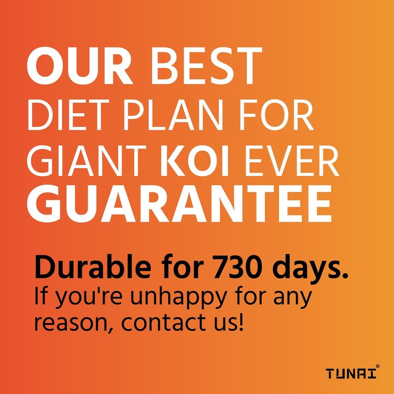 TUNAI طعام سمك كوي العملاق من توناي | كريات 6 مم | دلو 1.5 كجم | غني بـ 51% بروتين | مناسب لجميع أسماك الكوي الكبيرة البالغة في برك السمك - Image 5