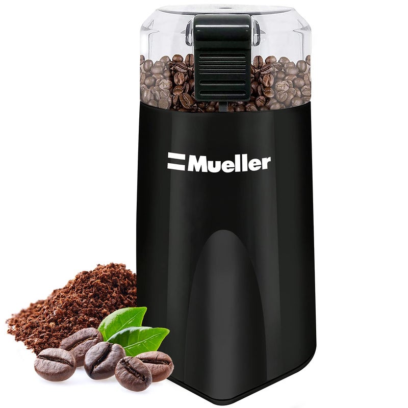 Mueller Living HyperGrind Precision Electric SpiceCoffee Grinder Mill with Large Grinding Capacity and Powerful Motor also for Spices Herbs Nuts Grains Black