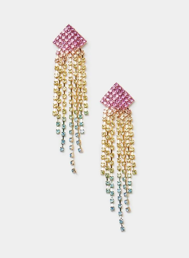 Styli Diamond Waterfall Earrings