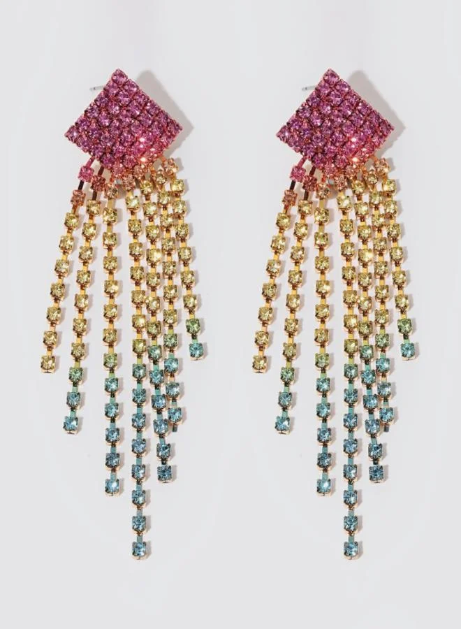 Styli Diamond Waterfall Earrings