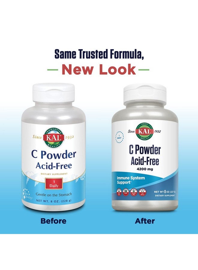 KAL Vitamin C Powder Acid-Free Unflavored Tablets, 4200 mg, 8 Ounce - Image 2