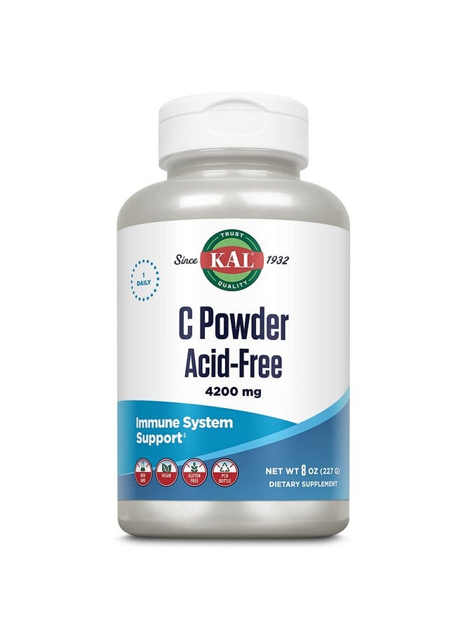 KAL Vitamin C Powder Acid-Free Unflavored Tablets, 4200 mg, 8 Ounce - Image 1