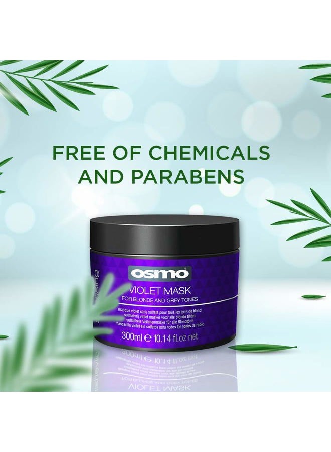 Osmo Silverising Violet Mask for Blonde and Grey Tones 10.14 Fl.Oz - Image 3