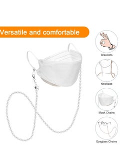 Oasisgalore 3 Pcs Faux Pearl Eyeglass Chain for Women, Beaded Sunglass Holder with Eyeglass Loop, Vintage Style  - Image 4
