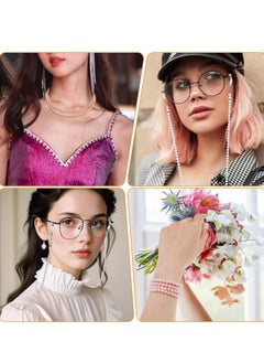 Oasisgalore 3 Pcs Faux Pearl Eyeglass Chain for Women, Beaded Sunglass Holder with Eyeglass Loop, Vintage Style  - Image 5