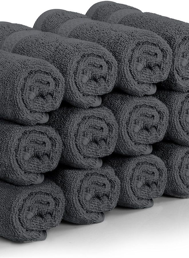 Utopia Towels [12 Pack] Premium Wash Cloths Set (12 x 12 Inches) 100% Cotton Ring Spun, Highly Absorbent and Soft Feel Essential Washcloths for Bathroom, Spa, Gym, and Face Towel (Grey) - Image 2