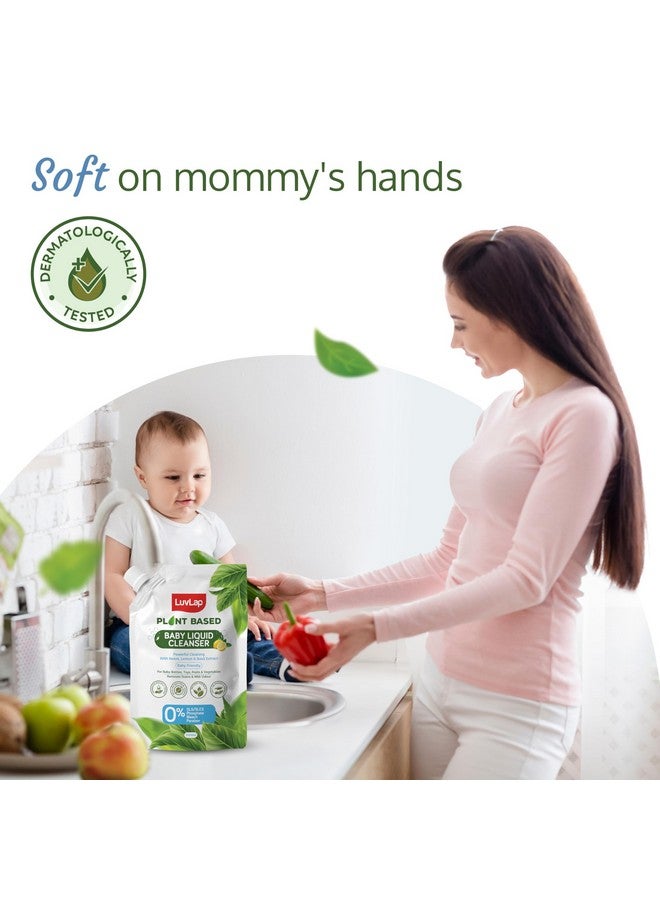 لوفلاب منظف سائل نباتي من لوفلاب، عبوة إعادة تعبئة - 1000 مل، بالنييم والليمون والريحان، لإكسسوارات التغذية والألعاب والفواكه والخضروات، 100% آمن على الطعام، خالٍ من المبيضات وSLS - Image 5