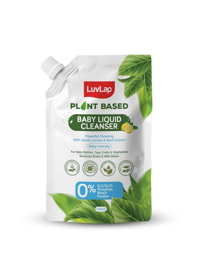 لوفلاب منظف سائل نباتي من لوفلاب، عبوة إعادة تعبئة - 1000 مل، بالنييم والليمون والريحان، لإكسسوارات التغذية والألعاب والفواكه والخضروات، 100% آمن على الطعام، خالٍ من المبيضات وSLS - Image 1