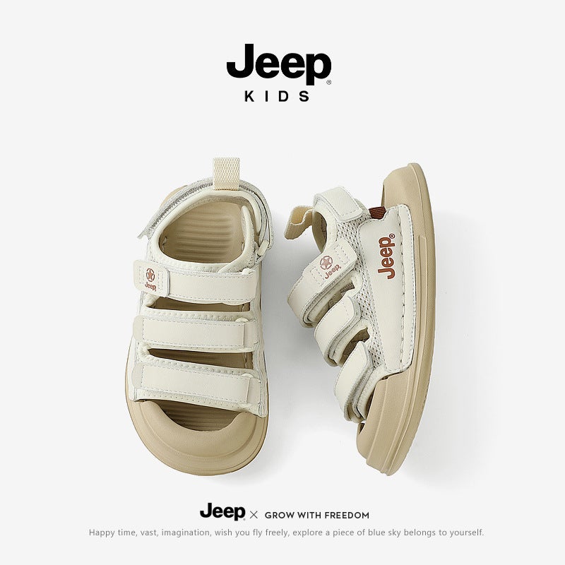 Jeep Boys Baotou Sandals Summer Summer 2023 New Style Middle And Large Children'S Soft Sole Non-Slip Children'S Sports Beach Shoes - Image 3