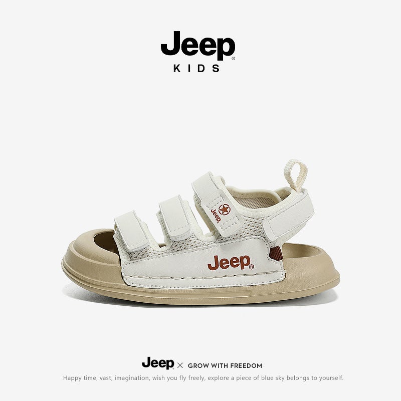Jeep Boys Baotou Sandals Summer Summer 2023 New Style Middle And Large Children'S Soft Sole Non-Slip Children'S Sports Beach Shoes - Image 2