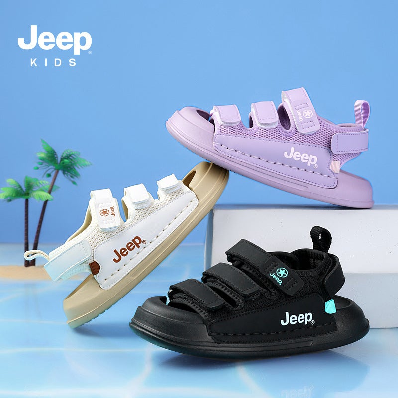 Jeep Boys Baotou Sandals Summer Summer 2023 New Style Middle And Large Children'S Soft Sole Non-Slip Children'S Sports Beach Shoes - Image 4