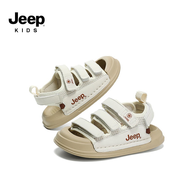 Jeep Boys Baotou Sandals Summer Summer 2023 New Style Middle And Large Children'S Soft Sole Non-Slip Children'S Sports Beach Shoes - Image 1