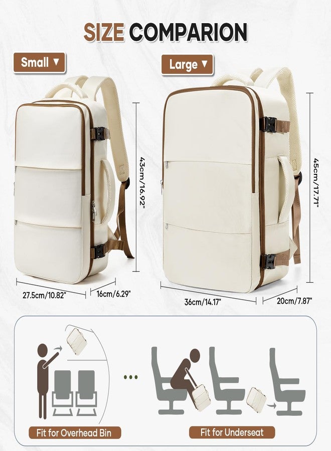 UPPACK Travel Backpack For Women Men Carry on Backpack Luggage Flight Approved Personal item Travel Bag Essentials Mochila de viaje Laptop College Backpack Large Beige Brown - Image 3