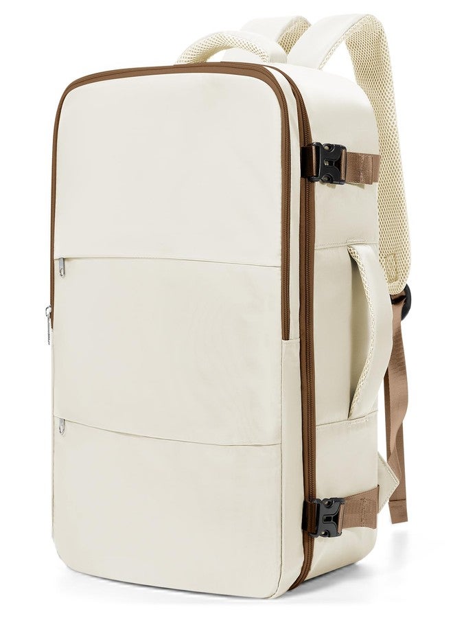 UPPACK Travel Backpack For Women Men Carry on Backpack Luggage Flight Approved Personal item Travel Bag Essentials Mochila de viaje Laptop College Backpack Large Beige Brown - Image 1