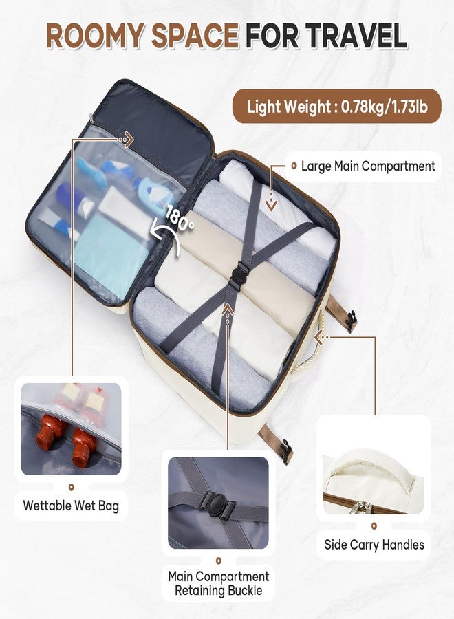 UPPACK Travel Backpack For Women Men Carry on Backpack Luggage Flight Approved Personal item Travel Bag Essentials Mochila de viaje Laptop College Backpack Large Beige Brown - Image 5