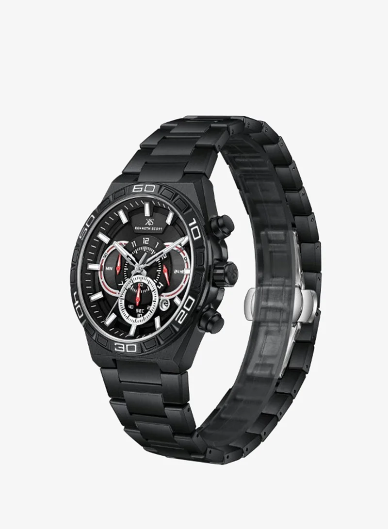 كينيث سكوت Men's Stainless steel Chronograph  Watch K26101-BBBB - 43 mm