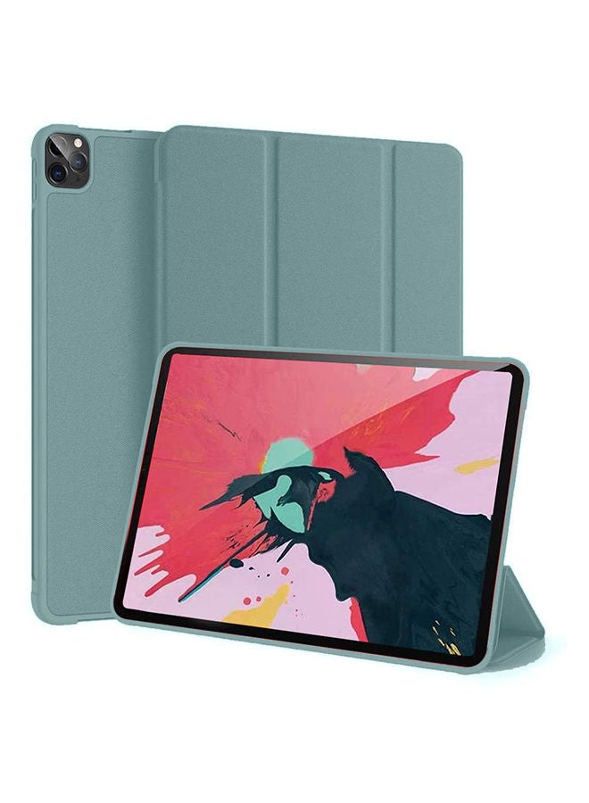 NIBEMINENT Smart Folio Stand Leather Case Cover for iPad Pro 12.9 inch (2020) 4th Generation Green - Image 1