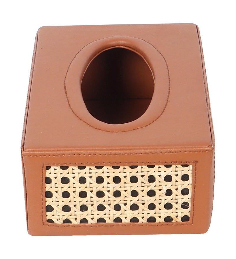 AKWAY Rattn Tissue Box Holder, Paper Napkin Holder, Cane Tissue Dispenser for Home, Cane Tissue Box for Bathroom, Bedroom, Office, Restaurant and Car Decoration- Rectangle Shape - Image 4