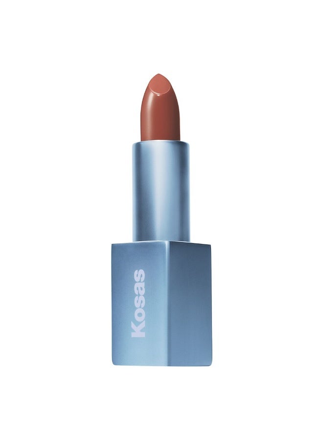 Kosas Lightweight, nourishing, glossy colored lipstick _Trend On - Warm Pink Brown - Image 1
