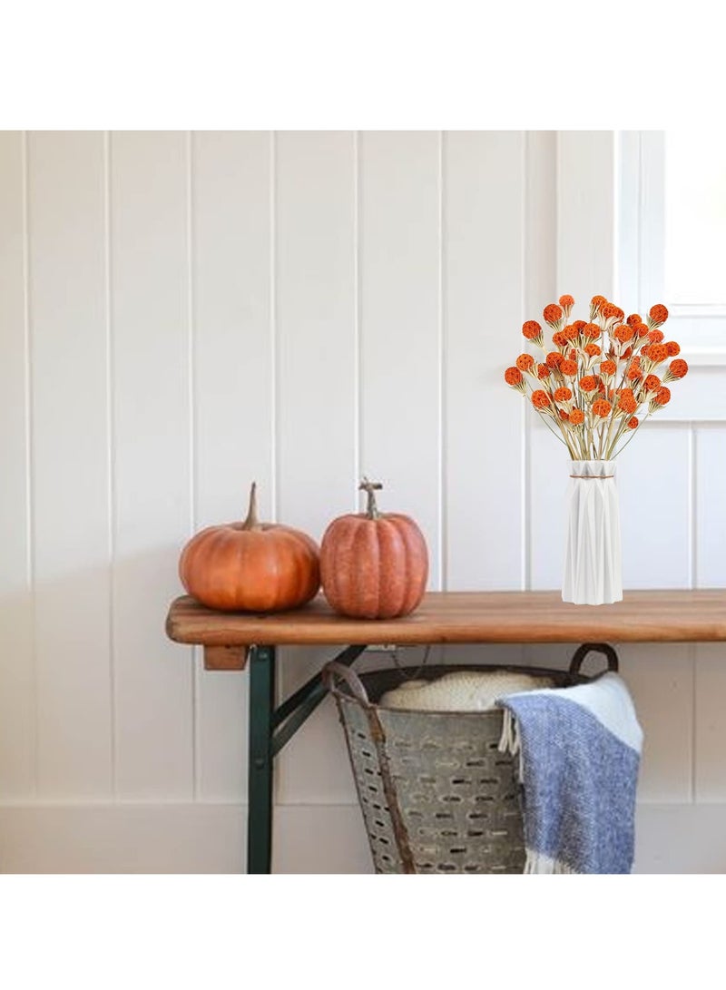 Fall Dried Flower, 40pcs CrossMedia Billy Button Balls Flowers Orange Dried Flowers Bulk for Autumn Home Vase Kitchen DIY Wedding Table Decor - Image 5