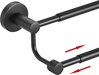 BESy Adjustable 16.5-28.5 Inches Double Bath Towel Bar for Bathroom SUS304 Stainless Steel Towel Holder, Hotel Style - Image 1