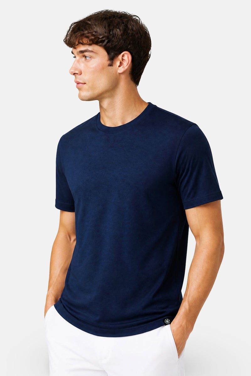 Gaiam Men Slim Fit Short Sleeve Training T-Shirt, Dark Blue - Image 4