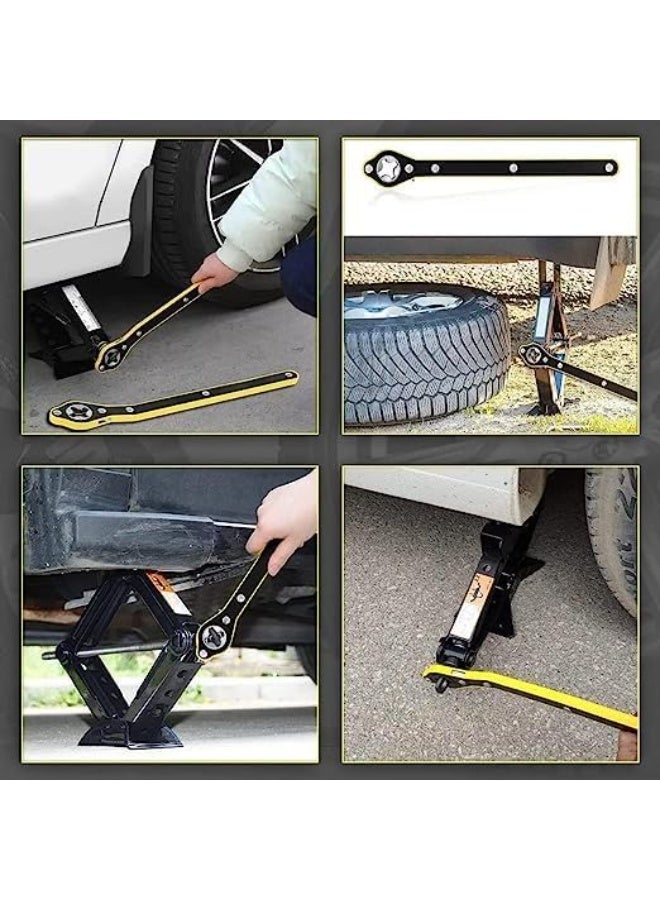 Universal 360° Labor-Saving Car Jack Ratchet Wrench - High-Torque Speed Handle Tool - Smart Forward & Reverse Knob Design - Professional Tire & Scissor Jack Lift Wrench - Image 5