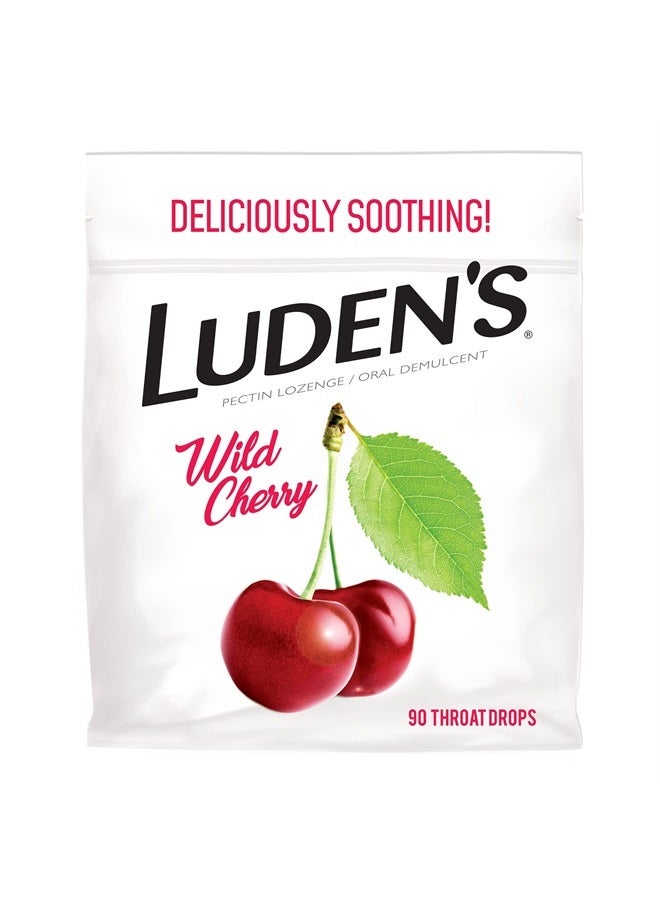 LUDEN'S Deliciously Soothing Throat Drops, Wild Cherry Flavor, 90 Count - Image 1